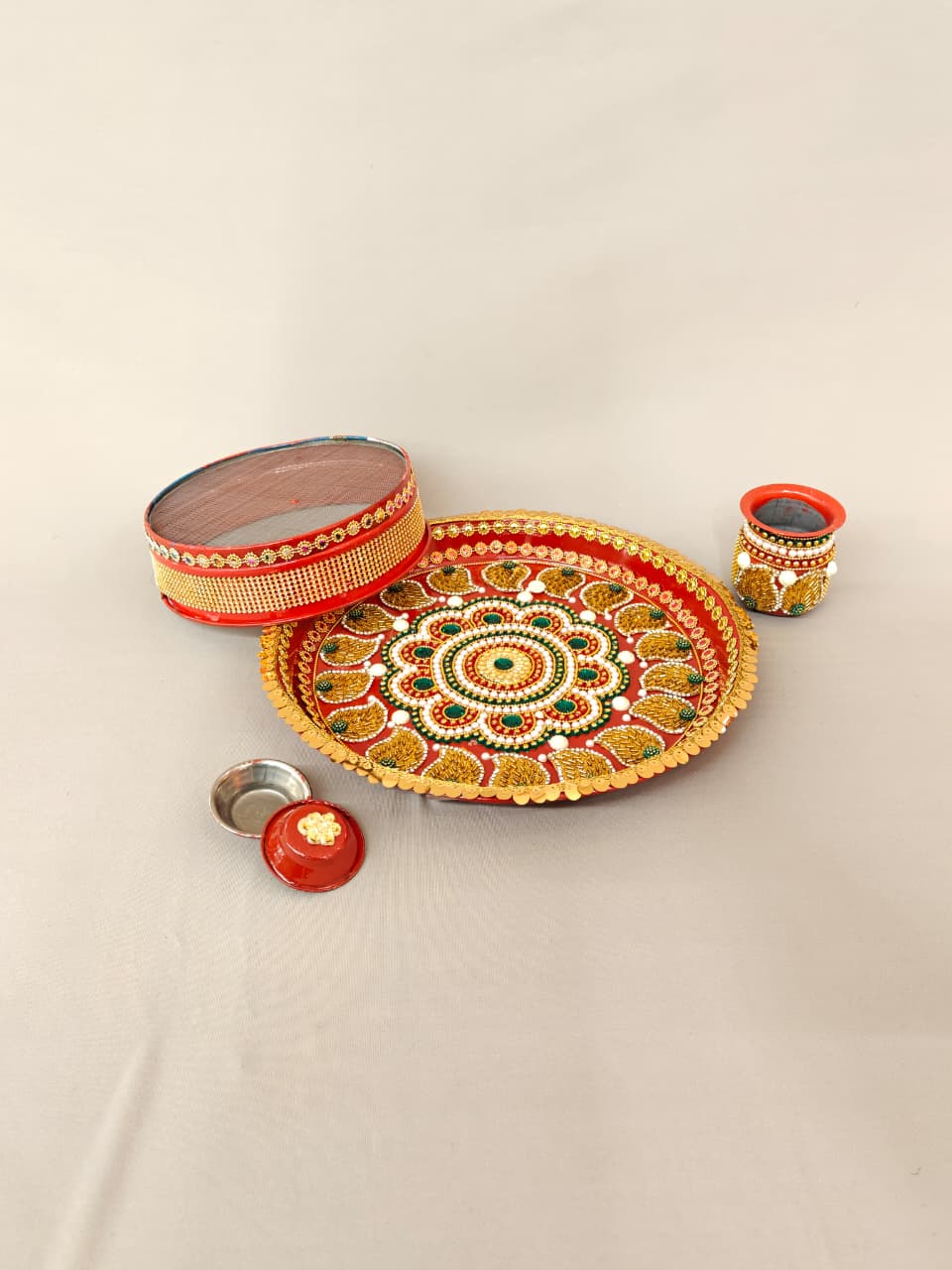 Maheshwari Fancy Store - Karvachauth Pooja Thali Set